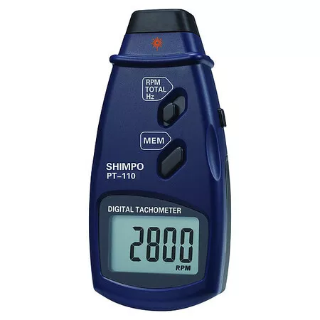 Shimpo Pt-110 Tachometer,5 Digit Lcd,1.6 Ft. Distnce