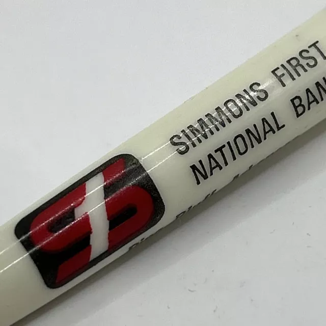 VTG Ballpoint Pen Simmons First National Bank Pine Bluff Arkansas