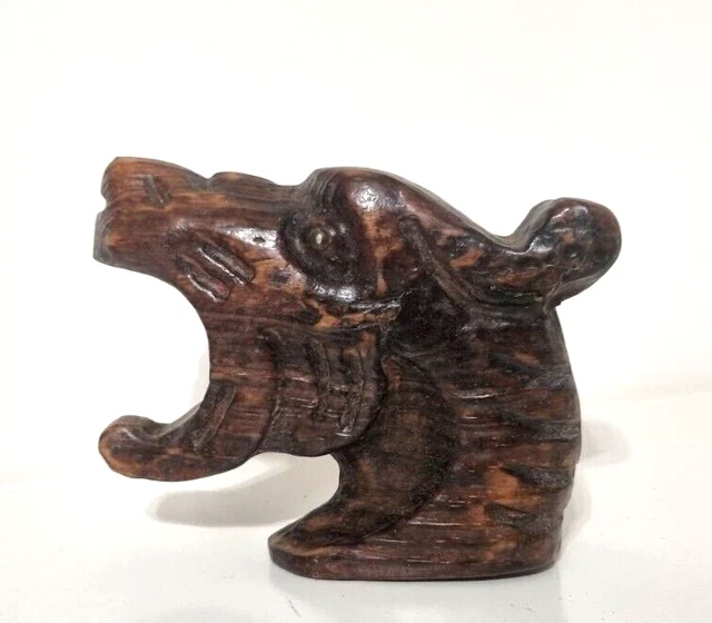 Griffin chimera dragon carving pediment - Vintage french architectural salvage .
