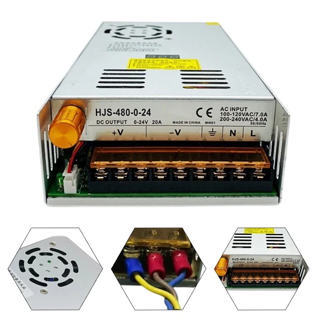 Commutazione alimentatore 0,95 KG 480W 85-90% efficienza di lavoro 110V/220V ±15%