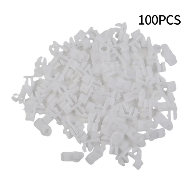 100 Pièces Rivets Plastiques 5mm Blancs - Clips Fixation Pare-Choc Et Aile Voiture
