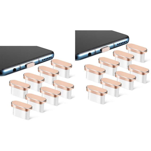 16 Pcs USB C Port Cap USB C Anti Dust Plug Charging Plug Aluminum Alloy