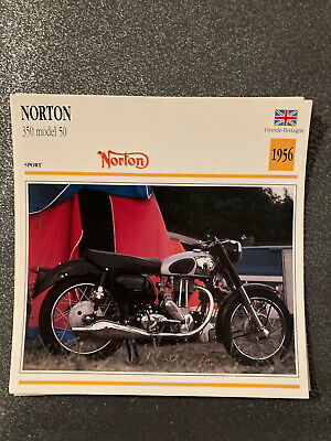 Dominator Norton 500 dominator model 7 1949 fiche carte moto passion collection Atlas 