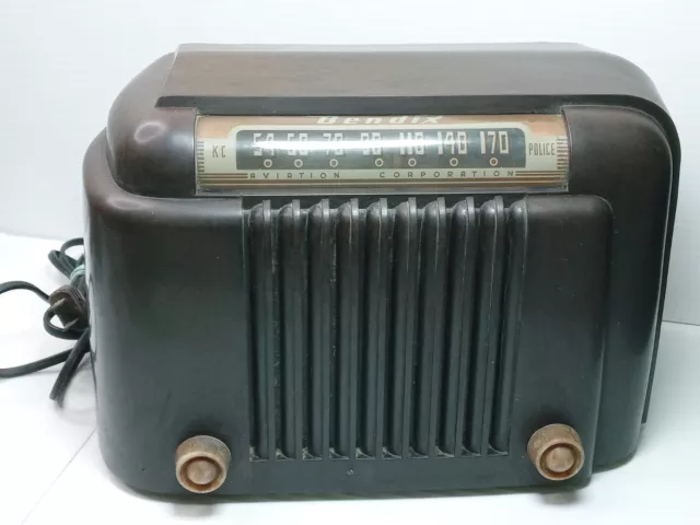 1946 Bendix Super Heterodyne Tube Radio 0526A KC Police Aviation WORKING