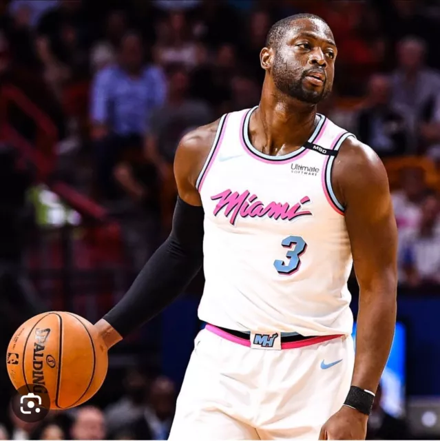 Nike Dwyane Wade Miami Heat Vice Nights Blue Pink Swingman Jersey