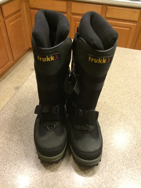 TRUKKE‎ Snowmobile Boots Mens 9 Black Nylon Insulated Winter Slip Resistant Trukke Black Snowmobile Boots Men main image 4
