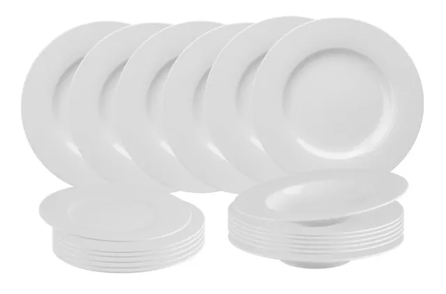 Set Servizio Piatti Basic White Villeroy Boch in Porcellana 12 Pezzi 4 Persone