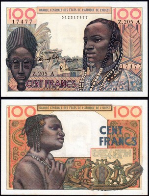 West African States Spl Avoria 100 Franchi 1965 Africa Della WEST A.Costa Avorio 