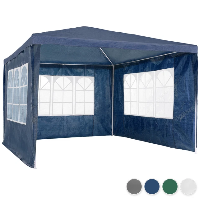 Pavillon 3x3m Partyzelt Gartenzelt Festzelt Bier Zelt 3 Seitenteile wasserdicht