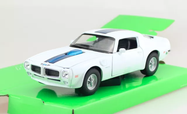 Pontiac Firebird Trans Am 1972 weiß blau 1:24 Welly  Modellauto