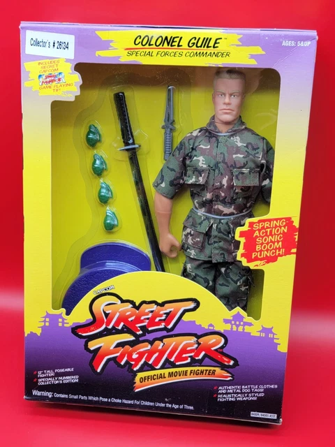 Hasbro Capcom Street Fighter Colonel Guile Special Forces Commander 12” NRFB