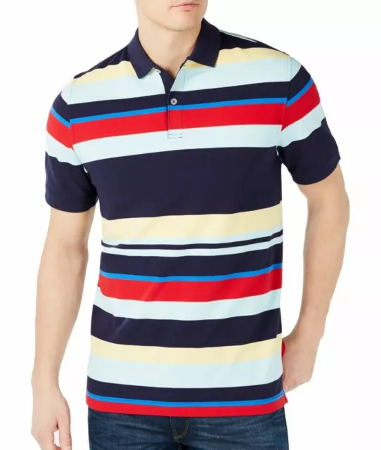 Club Room Men's Stripe Stretch Polo, Size S, MSRP $49