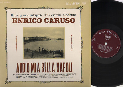 lp enrico caruso addi mia bella napoli vinyl record 33 rpm 