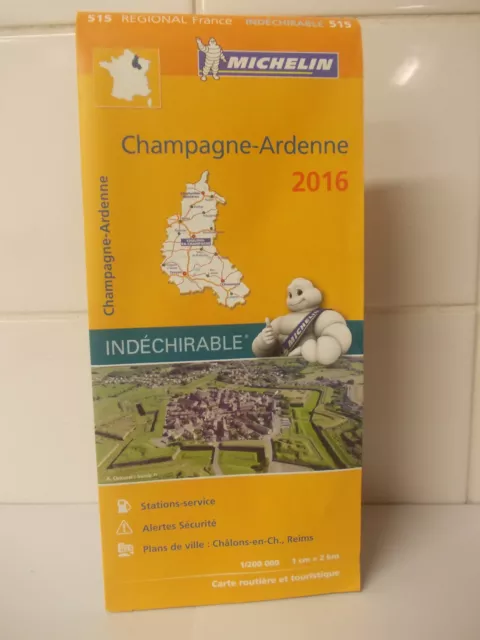 CARTE MICHELIN régional Champagne-Ardenne n°515