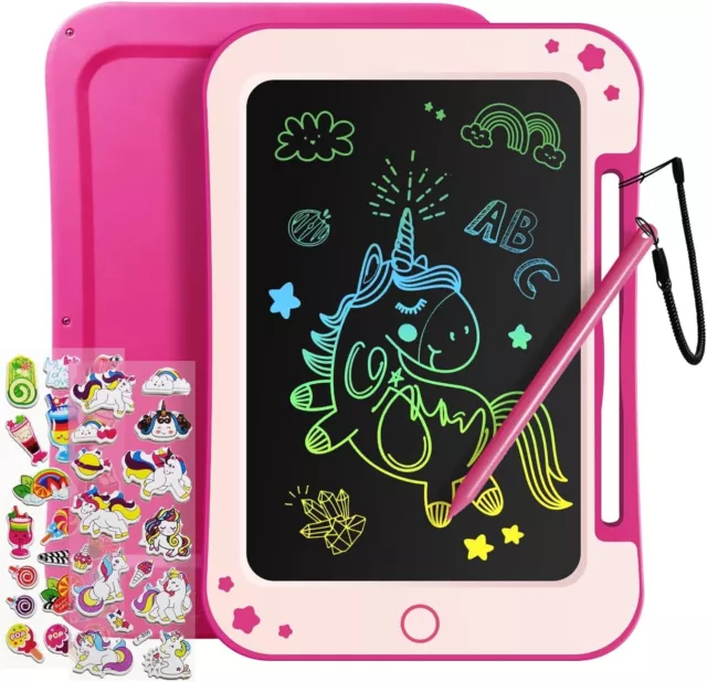 2 Pièces Tablette d'écriture LCD de 8,5 Pouces Coloré,Effaçable Et  réutilisables,pour Filles de 2-7 Ans Tablette Dessin Enfant,Jouet Educatif  de