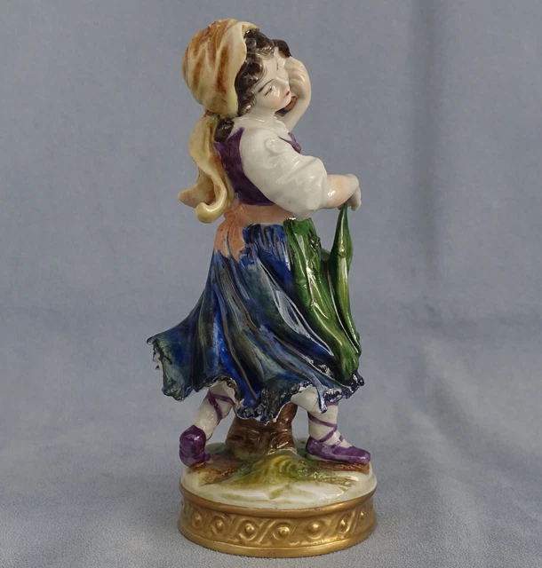 VOLKSTEDT Couple de Musiciens Figurines en Porcelaine Allemande Thuringe XIXème 6