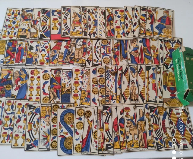Ancien Tarot Français Grimaud D'époque 1900 - 78 Cartes Avec Boîte D'origine - Jeu De Cartes Collection