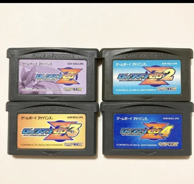 GBA ROCK MAN ZERO Mega Man Zero 1 2 3 4 set lot Gameboy Advance
