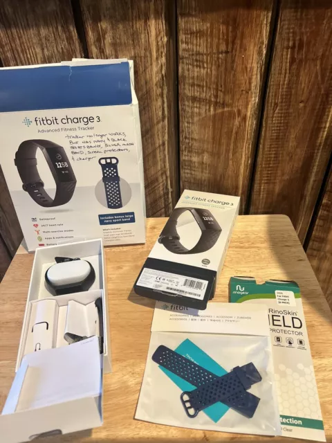 Fitbit Charge 3 Fitness Advanced Fitness Tracker With Extras READ