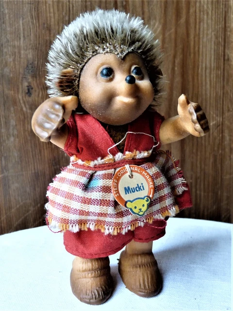 Jouet Ancien Hérisson Jardinier Mecky Steiff – Figurine Plastique