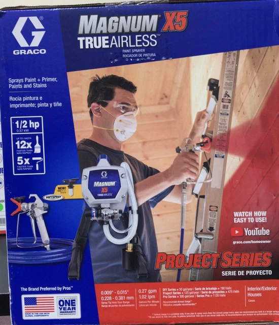 GRACO MAGNUM TRUEAIRLESS X5 Airless Paint Sprayer 262800 damage box (c7