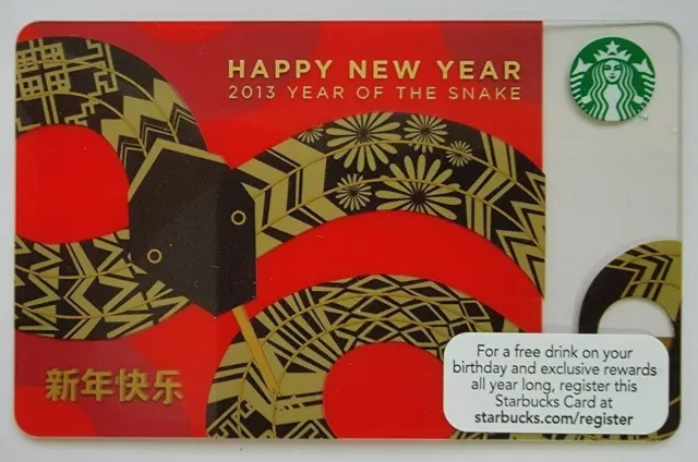 Starbucks Card US 2013  Year of the Snake MS 6082