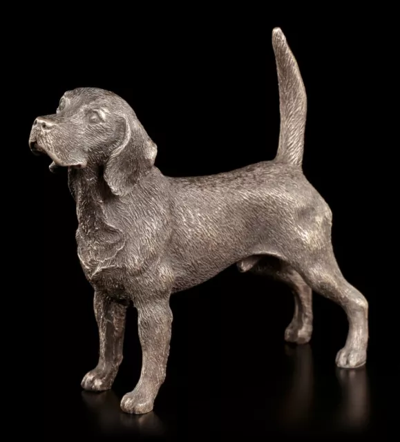 Beagle Figur Rüde - Hunde Bronze-Optik Deko Statue Veronese