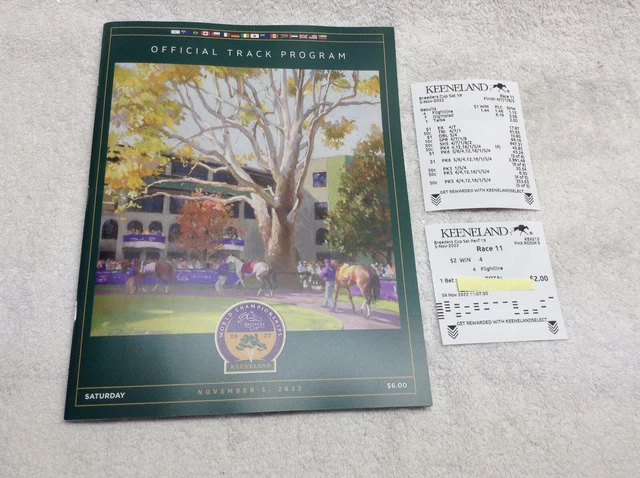 FLIGHTLINE 2022 BREEDERS Cup Program 2 00 Win Ticket Results 39 flightline-2022-breeders-cup-program-2-00-win-ticket-results-39