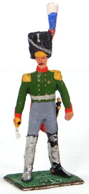 Vintage Napoleonic Era Lead Soldier Hand Painted France?  3 1/2" Paint Chips