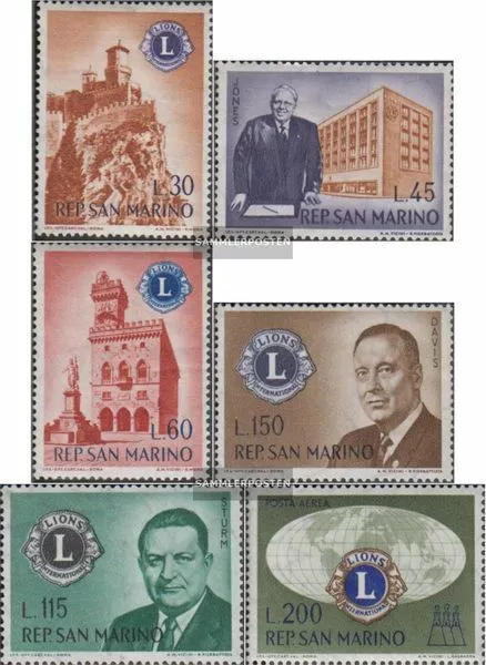 San Marino 659-664 (completa edición) nuevo con goma original 1960 fundación de