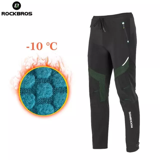 Pantalones Hombre Invierno Ciclismo Senderismo Viento Cálido Polar Térmico Largo