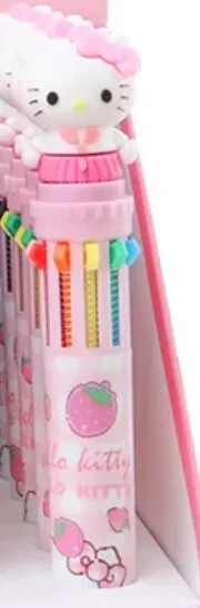 Hello kitty Stift,10-in-1 Multicolor Kugelschreiber, Kinder Stift/Kugelschreiber