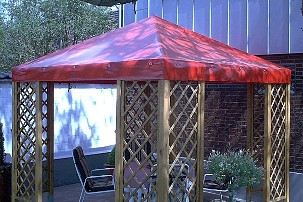 PAVILLON ERSATZDACH 3X3 aus LKW PVC Plane 680 wasserdicht Pavillondach