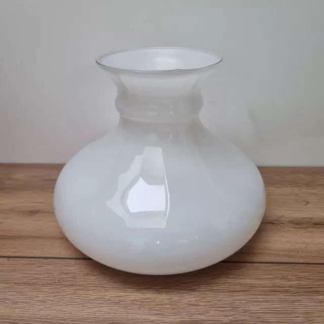 Grands Abat-Jour Blancs en Opaline ?- Globes en Verre Blanc