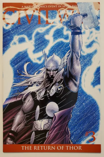 Civil War #3 (2006, Marvel) VF/NM 2nd Print Thor Variant Steve McNiven