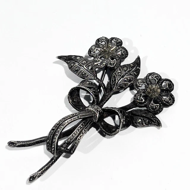 Ancienne Grande Broche Signée Andrée Bazot - Émaux émaillés, Bijou D'art Occasion