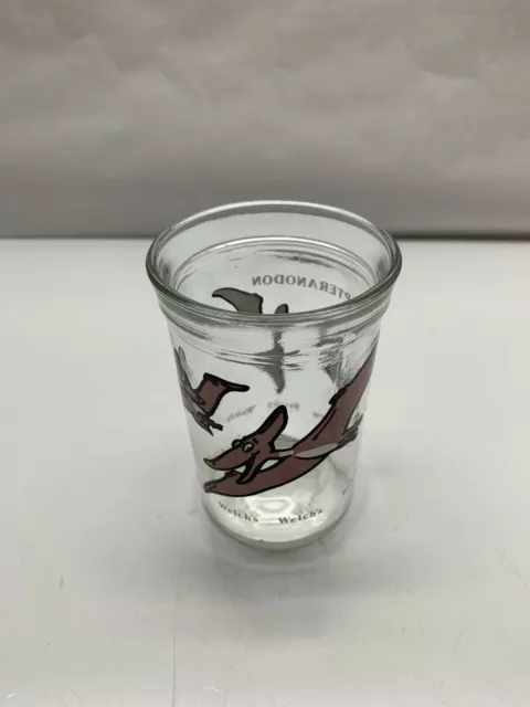 Welchs Jelly Jar Glass Pteranodon Dinosaur vintage