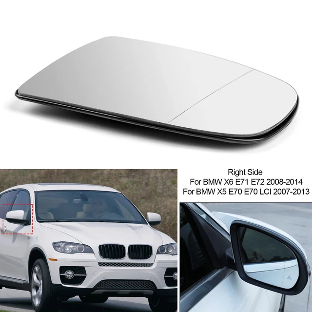 Miroir Rétroviseur Droit Chauffant Pour BMW Série 5 E60/E61 Et Série 6 E63/E64 - Verre De Remplacement