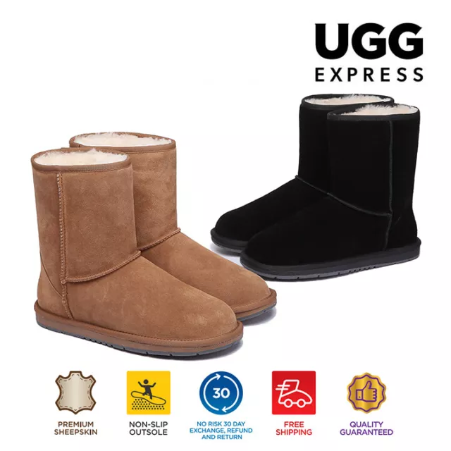 【EXTRA 15% OFF】UGG Classic Short Australia Sheepskin Wool Women Water Resistant