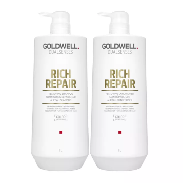 Goldwell Shampoo and Conditioner Rich Repair 1000ml Duo