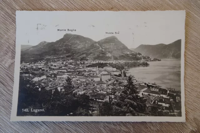 SW AK CH-1903 Lugano mit Blick auf Monte Boglia und Monte Bre sowie See