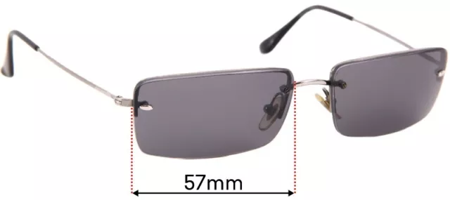 SFx Replacement Sunglass Lenses Fits Ray Ban Rb3199 Rimless Rectangle - 57mm Wid