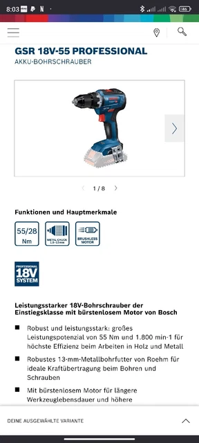 Bosch GSR 18-55