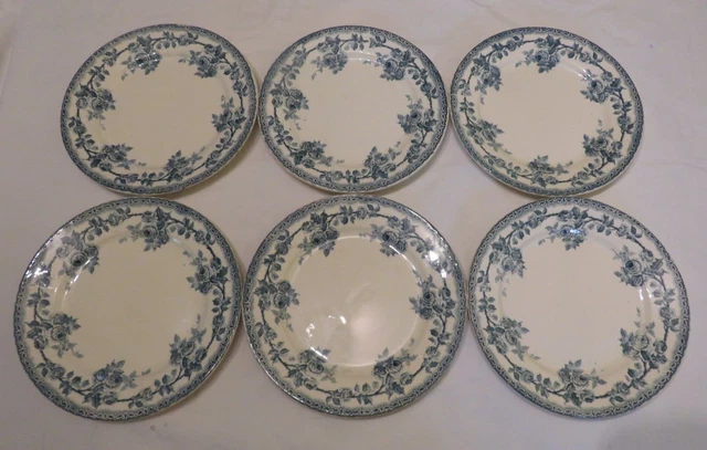 Boulenger Choose The King 6 Plates Iron Earth Flat Model Roses Tb Lot #2