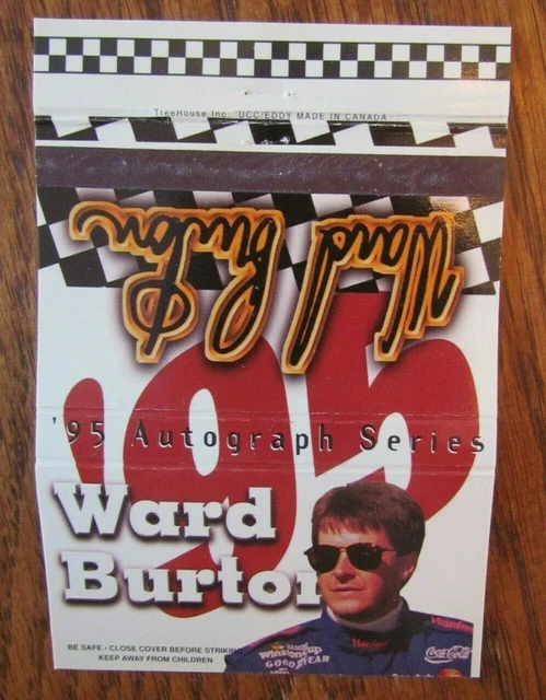 Nascar Racing Car Driver Ward Burton Matchbook Cover Empty 1995 Matchcover -D4
