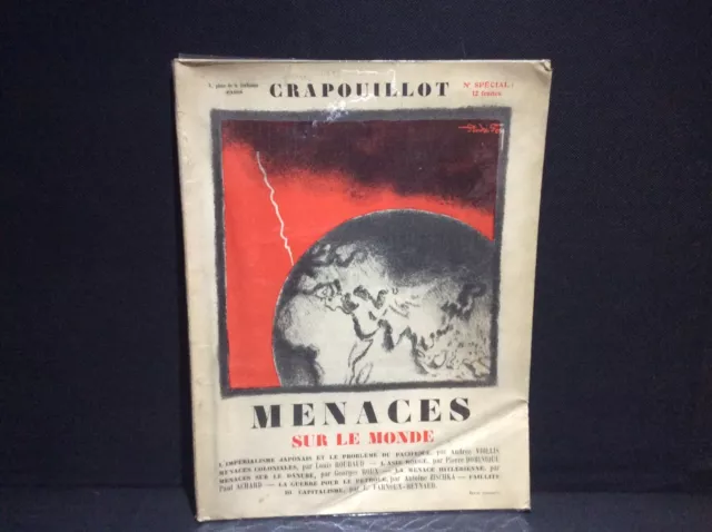 RARE revue mensuelle Crapouillot février 1934 Menaces Sur Le Monde