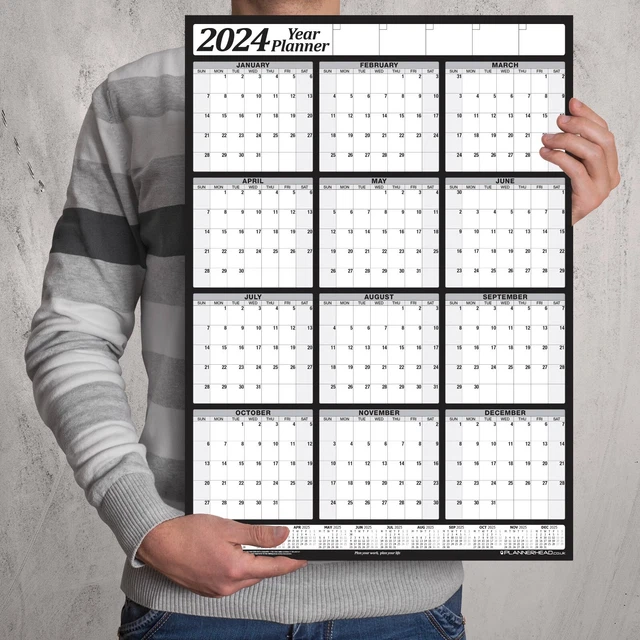 2024 2025 2026 Wall Planner Calender Portrait Calendar Year Chart Staff