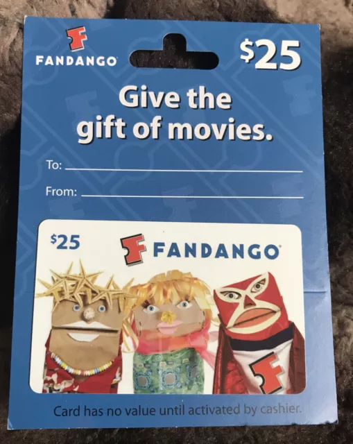 FANDANGO GIFT CARD COLLECTIBLE “Give The Gift Of Movies” NO VALUE NEW