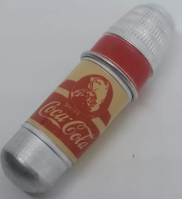 Vintage Coca-Cola Promotional Advertising Metal Thimble Top Sewing Needle Case