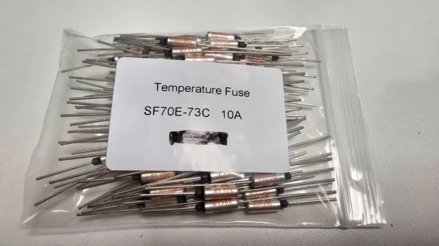 Thermal Fuse Cut Off SEFUSE SF-E range 250V/10A-Multi Packs With Crimp Option 2